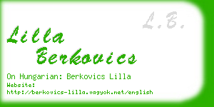 lilla berkovics business card
